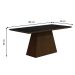 Conjunto de Mesa de Jantar Luna com Vidro e 6 Cadeiras Grécia Castor Preto Com Animalle Chocolate