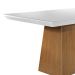 Conjunto de Mesa de Jantar Luna com Vidro e 6 Cadeiras Grécia Veludo Chocolate e Off White