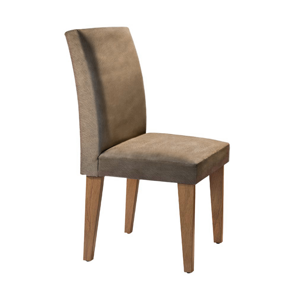 Conjunto de Mesa de Jantar Luna com Vidro e 6 Cadeiras Grécia Veludo Chocolate e Off White