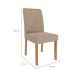 Conjunto de Mesa de Jantar Oval com Tampo de Vidro Off White Ester e 6 Cadeiras Fernanda Linho Bege e Cinamomo
