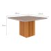 Conjunto de Mesa de Jantar Quadrada com Tampo de Vidro Off White Ana e 8 Cadeiras Fernanda Linho Bege e Nature