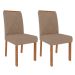 Conjunto de Mesa de Jantar Quadrada com Tampo de Vidro Off White Ana e 8 Cadeiras Fernanda Linho Bege e Nature