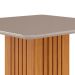 Conjunto de Mesa de Jantar Quadrada com Tampo de Vidro Off White Ana e 8 Cadeiras Fernanda Linho Bege e Nature