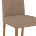 Conjunto de Mesa de Jantar Quadrada com Tampo de Vidro Off White Ana e 8 Cadeiras Fernanda Linho Bege e Nature
