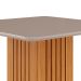 Conjunto de Mesa de Jantar Quadrada com Tampo de Vidro Off White Ana e 8 Cadeiras Fernanda Suede Nude e Nature