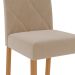 Conjunto de Mesa de Jantar Quadrada com Tampo de Vidro Off White Ana e 8 Cadeiras Fernanda Suede Nude e Nature