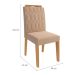 Conjunto de Mesa de Jantar Quadrada com Tampo de Vidro Off White Ana e 8 Cadeiras Paola Suede Nude e Nature