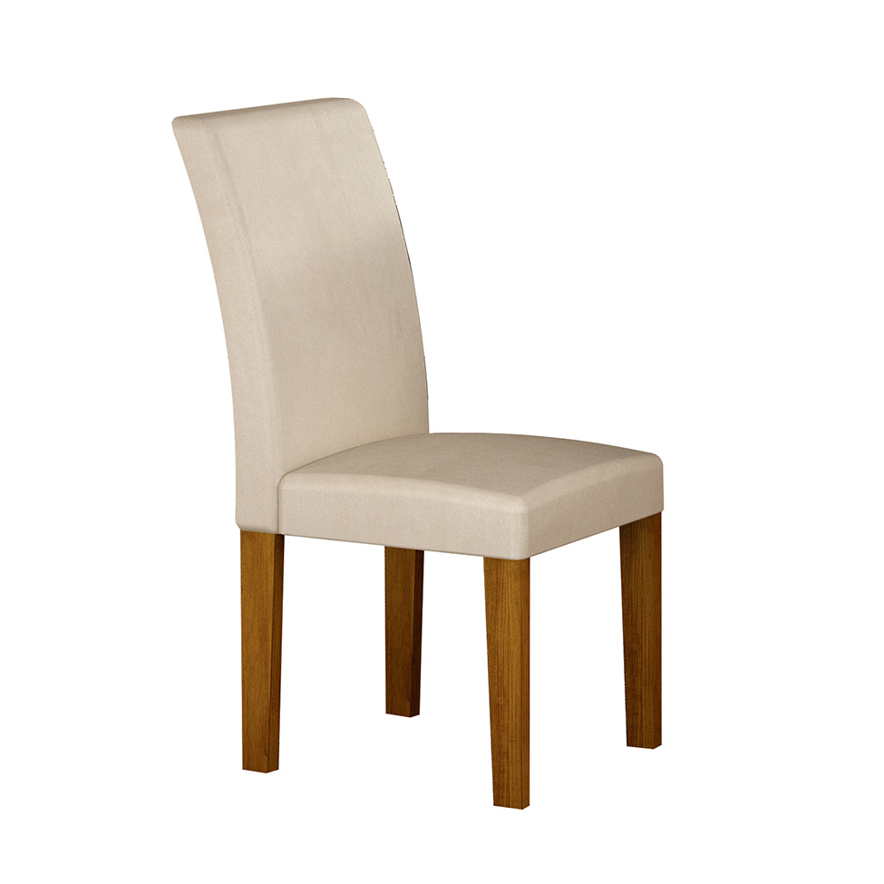 Conjunto de Mesa de Jantar Quadrada com Tampo de Vidro Off White e 4 Cadeiras Napoli Veludo Palha e Freijó