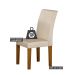 Conjunto de Mesa de Jantar Quadrada com Tampo de Vidro Off White e 4 Cadeiras Napoli Veludo Palha e Freijó