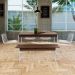 Conjunto de Mesa de Jantar Retangular com 1 Banco Studio Nogal e Branco