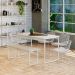 Conjunto de Mesa de Jantar Retangular com 1 Banco Studio Snow e Branco