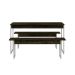 Conjunto de Mesa de Jantar Retangular com 2 Bancos Studio Carvalho Dark e Branco