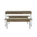 Conjunto de Mesa de Jantar Retangular com 2 Bancos Studio Carvalho e Branco