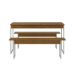 Conjunto de Mesa de Jantar Retangular com 2 Bancos Studio Mel e Branco