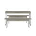 Conjunto de Mesa de Jantar Retangular com 2 Bancos Studio Snow e Branco