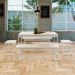 Conjunto de Mesa de Jantar Retangular com 4 Bancos Studio Snow e Branco