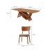 Conjunto de Mesa de Jantar Retangular com Tampo Madeira Grazzia e 8 Cadeiras Parma Linho Bege e Imbuia