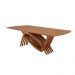 Conjunto de Mesa de Jantar Retangular com Tampo Madeira Grazzia e 8 Cadeiras Parma Linho Bege e Imbuia