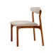 Conjunto de Mesa de Jantar Retangular com Tampo Madeira Talia e 6 Cadeiras Italia Linho Bege e Imbuia