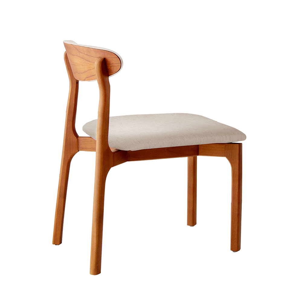 Conjunto de Mesa de Jantar Retangular com Tampo Madeira Talia e 6 Cadeiras Italia Linho Bege e Imbuia