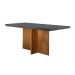 Conjunto de Mesa de Jantar Retangular com Tampo de Vidro Berlim e 4 Cadeiras Alegra Veludo Grafite e Imbuia