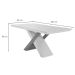 Conjunto de Mesa de Jantar Retangular com Tampo de Vidro Genova e 6 Cadeiras Itália Veludo Grafite e Imbuia