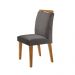 Conjunto de Mesa de Jantar Retangular com Tampo de Vidro Luna e 4 Cadeiras Athenas Veludo Grafite e Imbuia