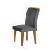 Conjunto de Mesa de Jantar Retangular com Tampo de Vidro Luna e 6 Cadeiras Italia Veludo Grafite e Imbuia