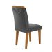 Conjunto de Mesa de Jantar Retangular com Tampo de Vidro Luna e 6 Cadeiras Italia Veludo Grafite e Imbuia