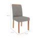 Conjunto de Mesa de Jantar Retangular com Tampo de Vidro Off White Adele e 4 Cadeiras Fernanda Linho Grafite e Madeira
