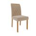 Conjunto de Mesa de Jantar Retangular com Tampo de Vidro Off White Agata e 4 Cadeiras Juliana Suede Nude e Nature