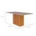 Conjunto de Mesa de Jantar Retangular com Tampo de Vidro Off White Ana e 6 Cadeiras Paola Linho Bege e Nature