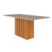 Conjunto de Mesa de Jantar Retangular com Tampo de Vidro Off White Ana e 6 Cadeiras Paola Linho Bege e Nature