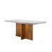 Conjunto de Mesa de Jantar Retangular com Tampo de Vidro Off White Berlim e 4 Cadeiras Alegra Veludo Creme e Imbuia