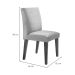 Conjunto de Mesa de Jantar Retangular com Tampo de Vidro Off White Berlim e 4 Cadeiras Bélgica Linho Bege e Imbuia