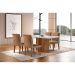 Conjunto de Mesa de Jantar Retangular com Tampo de Vidro Off White Berlim e 4 Cadeiras Bélgica Suede Animalle Chocolate e Imbuia
