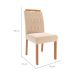 Conjunto de Mesa de Jantar Retangular com Tampo de Vidro Off White Louise e 4 Cadeiras Paola Suede Nude e Cinamomo