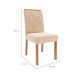 Conjunto de Mesa de Jantar Retangular com Tampo de Vidro Off White Louise e 6 Cadeiras Fernanda Suede Nude e Cinamomo