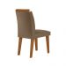 Conjunto de Mesa de Jantar Retangular com Tampo de Vidro Off White Luna e 4 Cadeiras Athenas Veludo Capuccino e Imbuia
