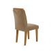 Conjunto de Mesa de Jantar Retangular com Tampo de Vidro Off White Luna e 6 Cadeiras Italia Linho Bege e Imbuia