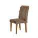 Conjunto de Mesa de Jantar Retangular com Tampo de Vidro Off White Luna e 6 Cadeiras Italia Veludo Capuccino e Imbuia