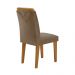 Conjunto de Mesa de Jantar Retangular com Tampo de Vidro Off White Luna e 6 Cadeiras Italia Veludo Capuccino e Imbuia