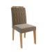 Conjunto de Mesa de Jantar Retangular com Tampo de Vidro Off White Maite e 4 Cadeiras Paola Suede Joli e Nature