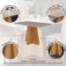 Conjunto de Mesa de Jantar Retangular com Tampo de Vidro Off White Maite e 4 Cadeiras Paola Suede Joli e Nature