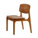 Conjunto de Mesa de Jantar Retangular com Tampo de Vidro Off White Prada e 4 Cadeiras Prada Gold Linho Palha e Imbuia