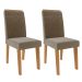 Conjunto de Mesa de Jantar Retangular com Tampo de Vidro Off White Tais e 4 Cadeiras Suede Paola Joli e Nature
