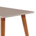 Conjunto de Mesa de Jantar Retangular com Tampo de Vidro Off White Tais e 4 Cadeiras Suede Paola Joli e Nature