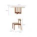 Conjunto de Mesa de Jantar Retangular com Tampo de Vidro Off White Talia e 4 Cadeiras Italia Linho Bege e Imbuia