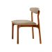 Conjunto de Mesa de Jantar Retangular com Tampo de Vidro Off White Talia e 4 Cadeiras Italia Linho Bege e Imbuia