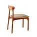 Conjunto de Mesa de Jantar Retangular com Tampo de Vidro Off White Talia e 4 Cadeiras Italia Linho Bege e Imbuia